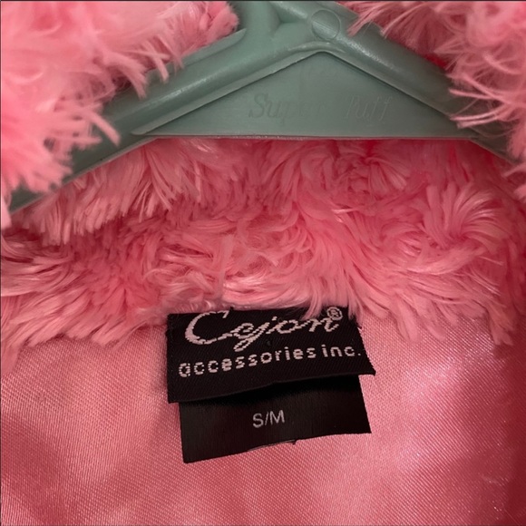 Cejon Pink Faux Fur Vest S M - Picture 5 of 6